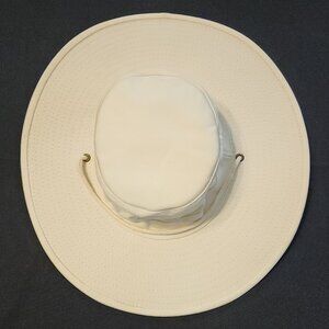 DORFMAN-PACIFIC 100% Cotton Canvas Tan Floater Fishing Sun Bucket Hat Safari S/M